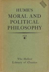 image of Hume's Moral Political Philosophy (Hafner Library of Classics #3)