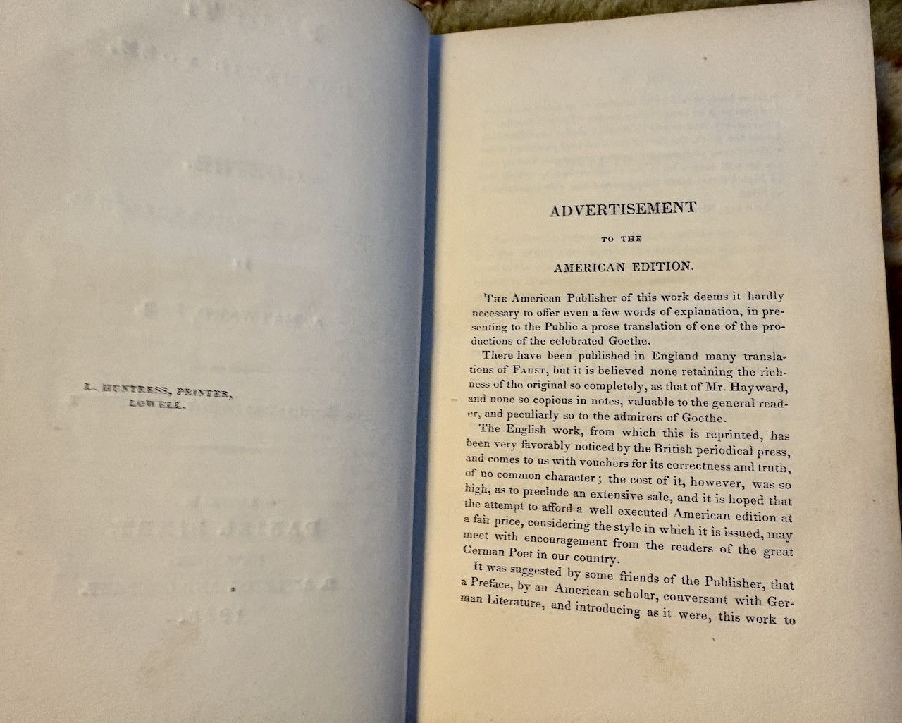 1840 Explorers Faust: A Dramatic Poem by Goethe | Brown leather with stamped spine ...