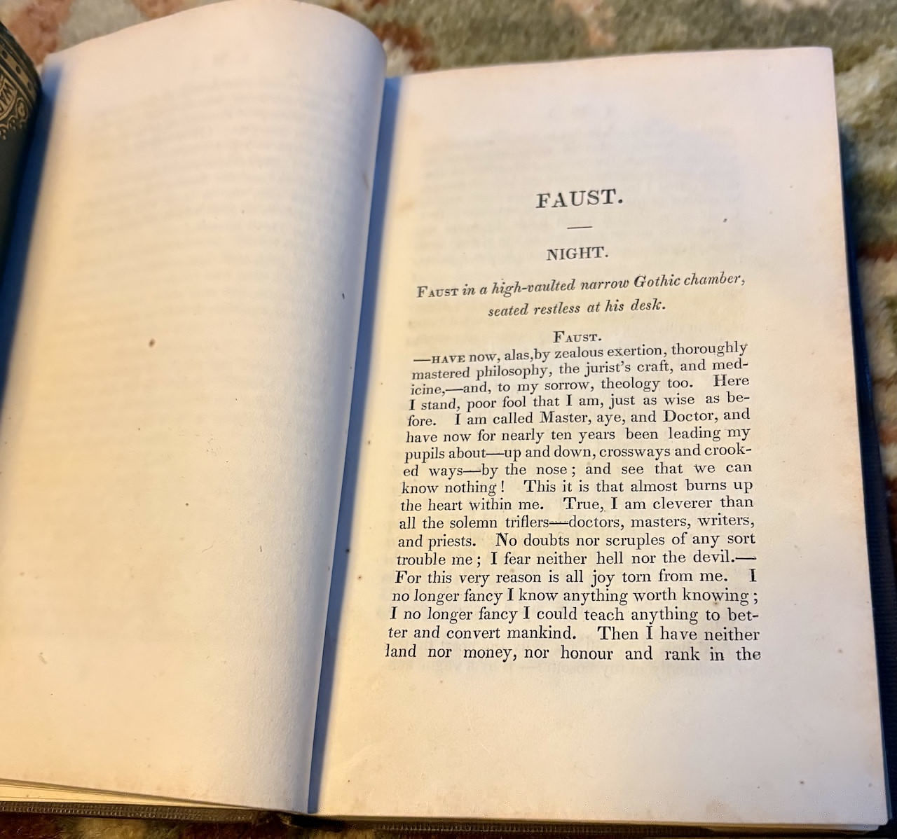 1840 Explorers Faust: A Dramatic Poem by Goethe | Brown leather with stamped spine ...