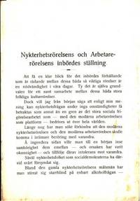 Nykterhetsrörelsens och arbetarrörelsens inbördes…