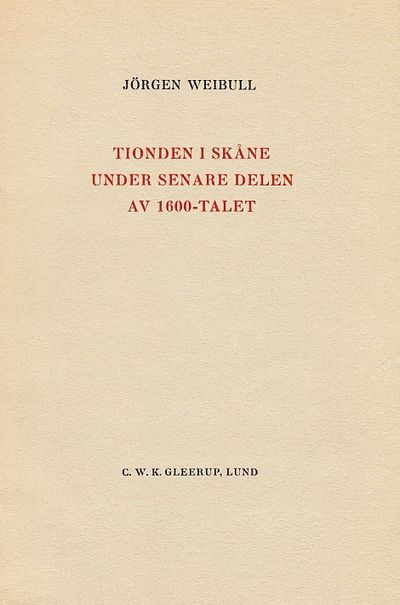 Tionden i Skåne under senare delen av 1600-talet.