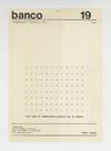 Exhibition flyer: banco 19: Otto Serie di Permutazioni, Ciascuna con un Errore (opens 20 May 1975)