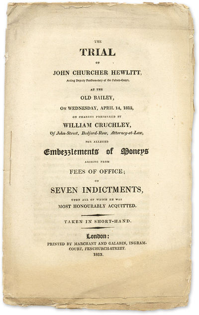 The Trial of John Churcher Hewlitt, Acting Deputy Prothonotary..