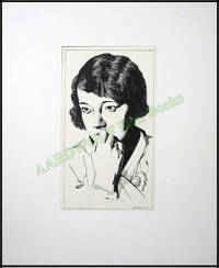 Original Leo Cotton Ink Drawing Of Hollywood Actress Dorothy MacKaye