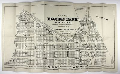 Map of Regents Park, Berkeley, Cal. As Approved by the Town Trustees, 1905 & 1906. Sub-Divided and for Sale by Irwin-Patton Company, Inc