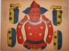 Colorful Italian Unassembled Paper Doll Clown