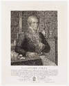 Engraved portrait of Volta by Luigi Rados after Roberto Focosi