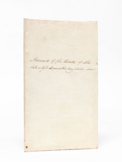 Accounts of the Estate of the late Miss Henrietta Campbell, Dec[eased]