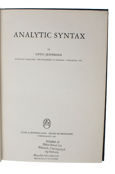 Analytic Syntax. (photo 2)