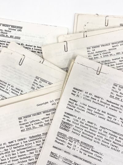 THE POETRY PROJECT NEWSLETTER [34 Issues]