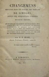 image of Changemens survenus dans les moeurs des habitans de Limoges depuis une cinquantaine d'annees.