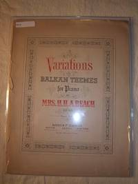 Variations on Balkan Themes for Piano, Op. 60