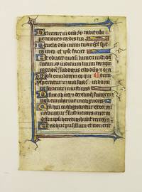 FROM AN ENGLISH PSALTER IN LATIN by OFFERED INDIVIDUALLY ILLUMINATED VELLUM MANUSCRIPT LEAVES - 14th century - from Phillip J. Pirages Fine Books and Medieval Manuscripts (SKU: ST15198jC)