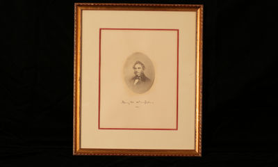Beautiful Signed Portrait of Henry Wadsworth Longfellow