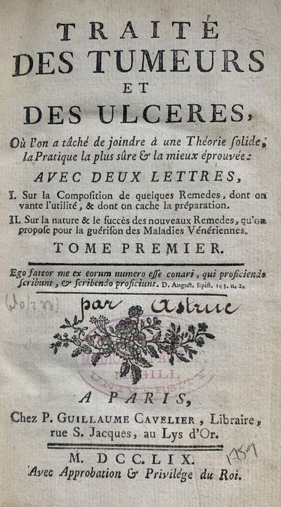 Traité des tumeurs et des ulceres