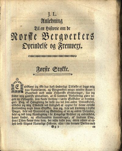 Anledning Til en Historie om de Norske…