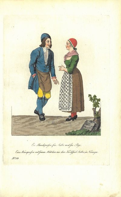 En Mandsperson fra Aalbo med sin Pige. Eine…