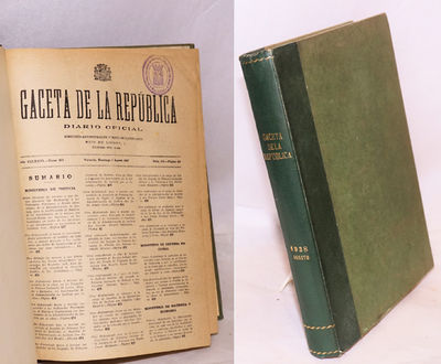 Gaceta de la Republica; diario oficial, año CCLXXVI, tomo III, num. 213 - num. 243 (August 1937 - 31 August 1937)