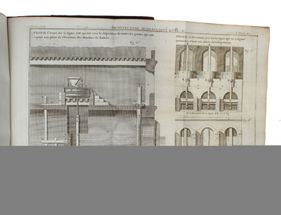 Architecture Hydraulique, ou L'Art de conduire, d'elever, et de menager les Eaux pour les differents Besoins de la Vie. 2 Vols. in 4 Parts. (Vol. I:1-2 - Vol. II:1-2). (photo 5)