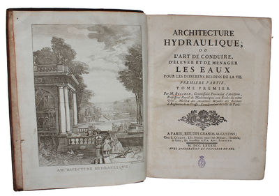 Architecture Hydraulique, ou L'Art de conduire, d'elever, et de menager les Eaux pour les differents Besoins de la Vie. 2 Vols. in 4 Parts. (Vol. I:1-2 - Vol. II:1-2). (photo 6)