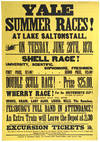 Gigantic & Rare 1870 Yale University Summer Boat Races Broadside