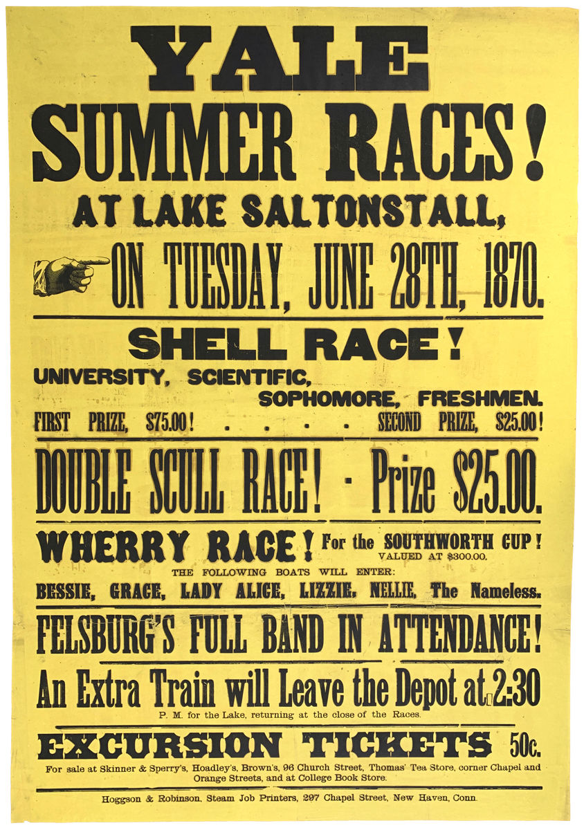 Gignatic & Rare 1870 Yale University Summer Boat R