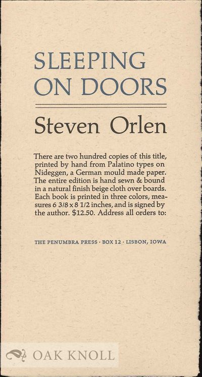Publication Announcement by the Penumbra Press