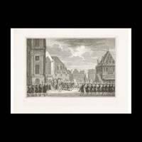 Arrival of Willem V and Wilhelmina van Prussia at the Town Hall on Dam Square, 1768, Photo Rag...