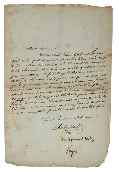 Autograph letter signed 