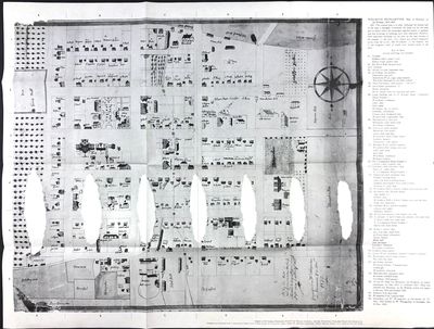 So lag die Stadt neu Harmonie, am Wabash, sie wurde angefangen im Jahr 1814, u. vollendet 1825. [Map of Harmony on the Wabash]