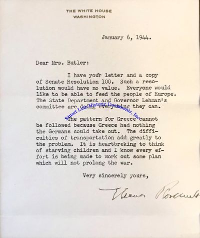 First Lady Eleanor Roosevelt Writes About Relief Efforts For The Greek Famine During World War Ii