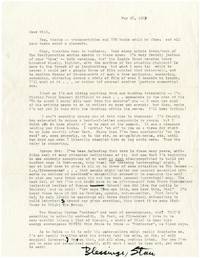 image of Lengthy typed letter signed from Stan Brakhage to Will Petersen