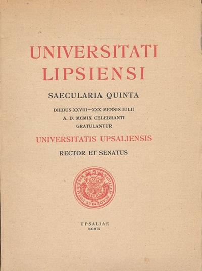 Universitati Lipsiensi saecularia quinta diebus…