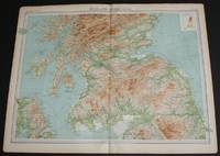 Map of "Scotland - Southern Section" from the 1920 Times Atlas (Plate 21) covering Solway Firth to Montrose including Glasgow, Endinburgh, Arran, Mull, Carlisle, Durham and Belfast