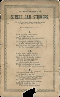 “Lines Written in Honor of the Street Car Strikers”