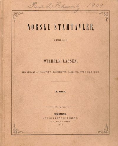 Norske stamtavler, udgivne af … med Bistand af ……