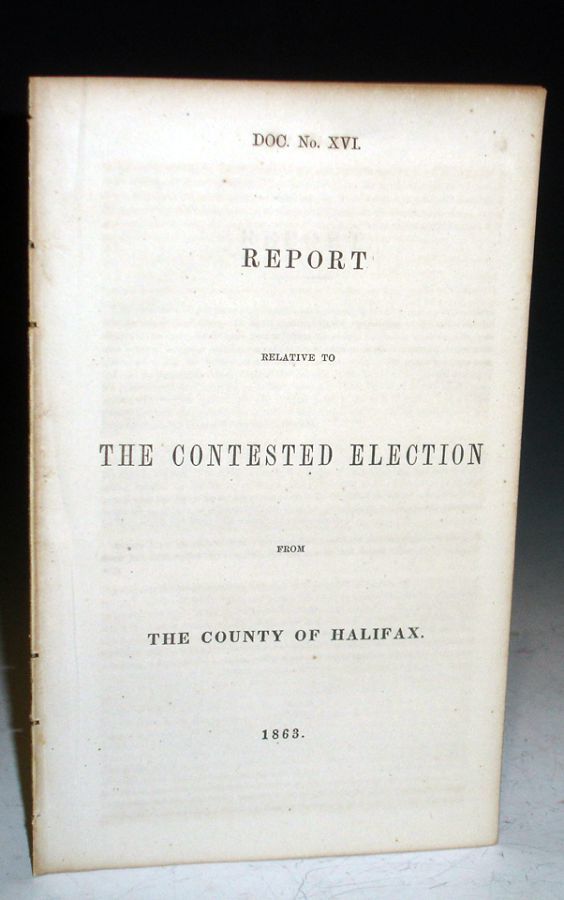 Report Relative to the Contested Election from the