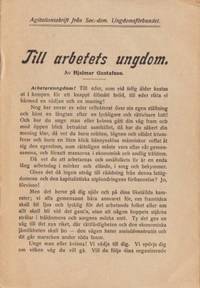 Till arbetets ungdom.