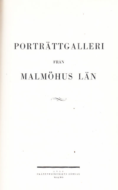 Porträttgalleri från Malmöhus län.