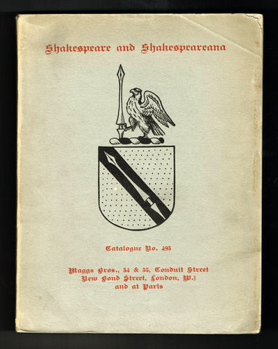 Maggs Bros. Catalogue No. 493. Shakespeare and…