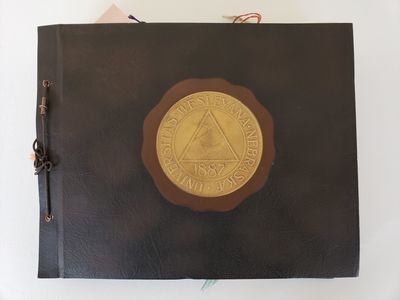Scrapbook filled with 352 Colorful Momentos, from a Female Student at Nebraska Wesleyan University, 1925