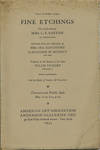 Fine Etchings by Old & Modern Masters. Whistler Venetian and Thames Subjects selected by the late William M. Chase from Whister's Porfolios for the Easton Collection. ... Including Dürer's "Great Fortune." May 12, 1933. Sale 4044