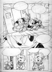 Vitale Mangiatordi PP8 Paperino Paperotto (Donald Duckling) #8 Page 37 Original Comic Art by Vitale Mangiatordi - Signed - from Parigi Books, ABAA/ILAB (SKU: 15857)