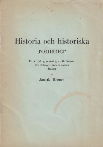 Historia och historiska romaner. En kritisk…