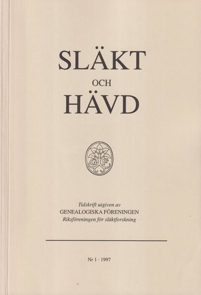 Släkt och Hävd 1997:1-4.