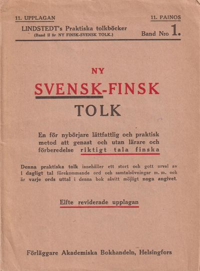 Ny svensk-finsk tolk. En för nybörjare…