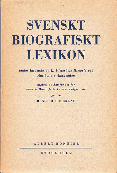 Svenskt Biografiskt Lexikon. Häfte 62 [=Band 13]…