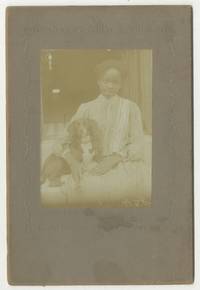 (Cabinet photograph): Young African-American Woman with a Dog (c. 1895)