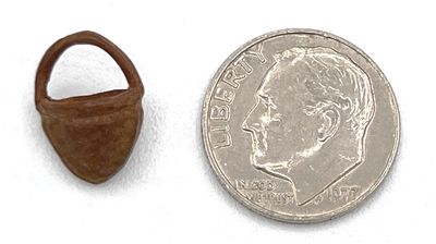 Miniature Carved Peach Pit Basket