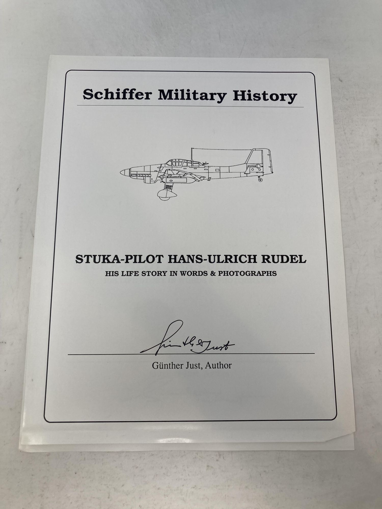 BIBLIO Stuka Pilot HansUlrich Rudel (Schiffer Military History) by Just, Gunther Hardcover